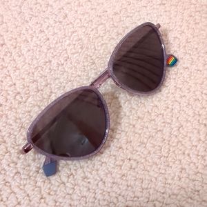 Purple sparkle cat eye sunglasses